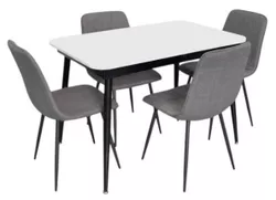 cumpără Set masă și scaune Evelin di Costacurta стол DT-531R B + 4 стула YTC-078B Bjorn-13 (Grey) în Chișinău 