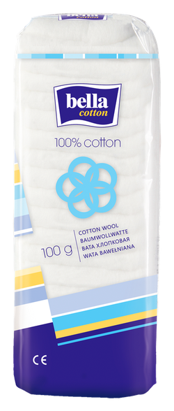 Vată din bumbac Bella, 100g