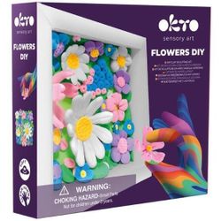 купить Набор для творчества Okto 25027 Tablou 3D pe numere din plastilină aerată Air Clay 15x15cm: Câmp cu flori в Кишинёве 