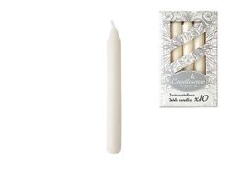купить Декор Promstore 45328 Zniczplast Набор свечей Decor 10шт, 17cm, 6часов, белые в Кишинёве 