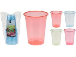 Стаканы одноразовые EH 20шт, 200ml, разных цветов