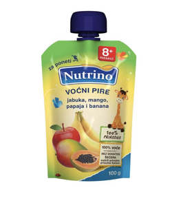 Пюре Nutrino из яблок, манго, папайя и бананов (8+ мес) 100 г