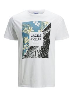 Tricou JACK&JONES Alb cu imprimeu