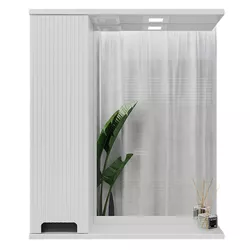 купить Зеркало для ванной Bayro Positano 700x750 левый, белый мат в Кишинёве 