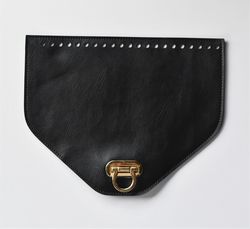 Flap with closure for bag/backpack, Black