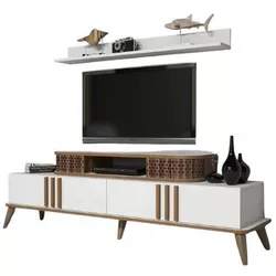cumpără Comodă TV Trendy Eylul, Alb 168x51x39cm în Chișinău 