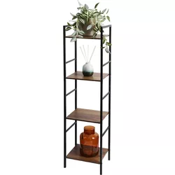 купить Этажерка H&S 52576 4 уровня 30X24X106 см, металл/дерево в Кишинёве 