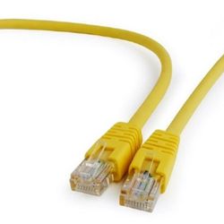 0.5m, Patch Cord  Yellow, PP12-0.5M/Y, Cat.5E, Cablexpert, molded strain relief 50u" plugs
