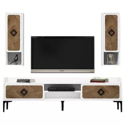 купить Тумба напольная для TV Trendy Samba, Alb 180x52x35cm в Кишинёве 
