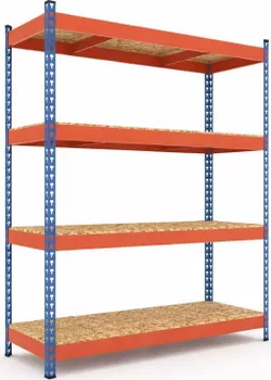 купить Cтеллаж складской Nex Home Raft metalic Titan 1800x1600x500mm, 4 nivele PAL, Blue/Orange в Кишинёве 