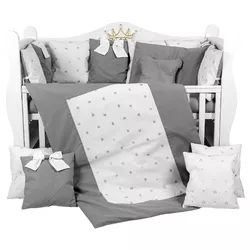 купить Детское постельное белье PernaMea Set lenjerie 8 piese Perne Gri (PM.101650/2) в Кишинёве 