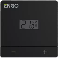 cumpără Termostat de cameră ENGO Controls EASY-BATB, montaj pe perete, alimentare pe baterii, prin fir, ecran LCD, black în Chișinău 