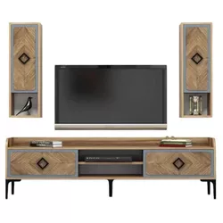 купить Тумба напольная для TV Trendy Samba, Albastru 180x52x35cm в Кишинёве 