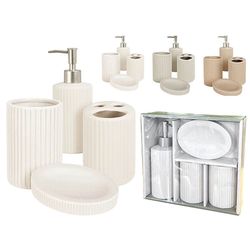 cumpără Set pentru baie Holland 55594 Set pentru baie din ceramica Bathroom 4buc Stripes în Chișinău 