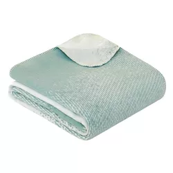 купить Домашний текстиль Ibena 1010/700 Jacquard Decke Paia Turquoise/ivory в Кишинёве 