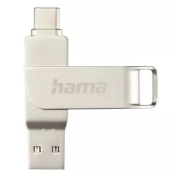 купить Флеш память USB Hama 182491 C-Rotate Pro USB Stick, USB-C 3.1/3.0, 128GB, 100MB/s, silver в Кишинёве 