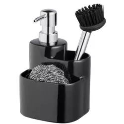 cumpără Accesoriu pentru bucătărie Bisk 07674 Dozator set 3 elemente, negru. (ceramica) în Chișinău 