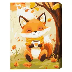 cumpără Tablou pe numere BrushMe KBS0167FC 30x40сm (fără cutie) Vulpiță cu cacao în Chișinău 