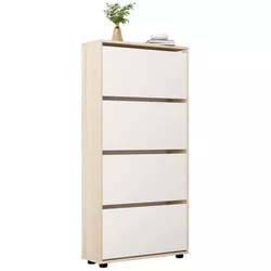 cumpără Raft pentru încălțăminte Mobildor-Lux Leo 90x27x164H cm Sonoma/White în Chișinău 