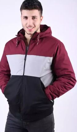 Geaca STITCH&SOUL Bordo/Gri/Negru H6145A44427A