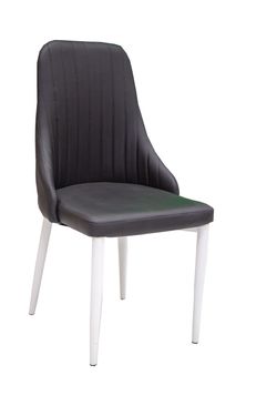 Scaun DC A13 carcasa alba piele neagra