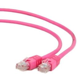 1 m, Patch Cord  Pink, PP12-1M/RO, Cat.5E, Cablexpert, molded strain relief 50u" plugs