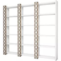 cumpără Raft de birou Trendy Orasul 3, Alb 184x170x24cm, raft de carti în Chișinău 