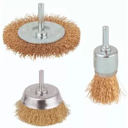 купить Набор головок, бит, насадок Wolfcraft 2739000 Set de perii din sarma de alama 3 piese в Кишинёве 