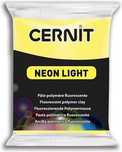 Полимерная глина CERNIT NEON 56г, неоновый желтый