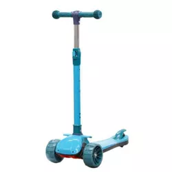 купить Самокат New World BAQ-2523 Trotineta cu roti luminoase albastru deschis, 61625 в Кишинёве 