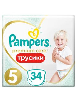Подгузники-трусики Pampers Premium Care Pants 5 (12-17 kg) 34 шт