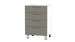 Kitchen lower cabinet with 4 boxes, 600 mm