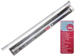 Карниз для шторки раздвижной MSV 140-260cm, белый, алюминий