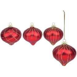 купить Новогодний декор Promstore 12786 Украшение елочное стеклянное Юла 8cm Jolli в Кишинёве 