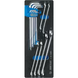 cumpără Set de unelte de mână King Tony 9-90135MRV набор L-обр.ключей HEX, ключей разрезных 8-22мм 15 пр. (FOAM) în Chișinău 