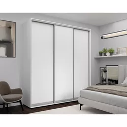 cumpără Dulap Nex Home Dulap cu uși glisante 220x60x240cm, PAL, Alb în Chișinău 