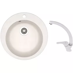 купить Мойка кухонная со смесителем Dr.Gans Gala + SanDonna F 1069 alb в Кишинёве 