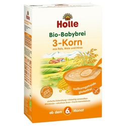 Terci din 3 cereale Holle Organic (6 luni+), 250g