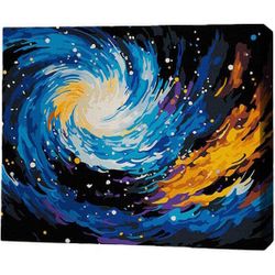 купить Картина по номерам BrushMe RMGB015FC 30x40сm (pânză neagră/fără cutie) Dansul galaxiilor в Кишинёве 
