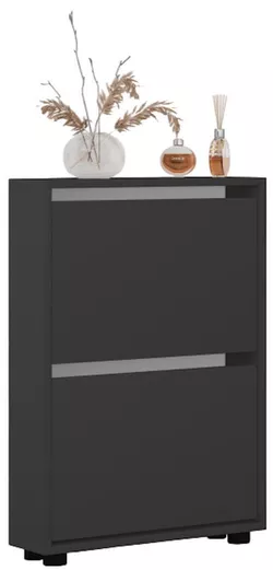 купить Полка для обуви Mobildor-Lux Leo Slim 50x16x86H cm Anthracite в Кишинёве 