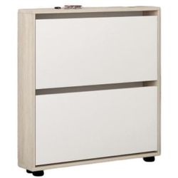cumpără Raft pentru încălțăminte Mobildor-Lux Leo Slim 70x16x86H cm Sonoma/White în Chișinău 