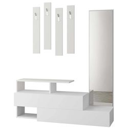 cumpără Mobilă pentru antreu Trendy Ramda Alb, 137x54x35cm (GTR001335) în Chișinău 