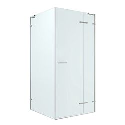 Cabină de duș PUERTA 90 * 90 * 195cm, pătrată, articulată, cromată, sticlă transparentă 8mm
