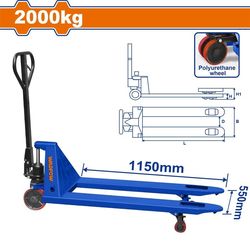 cumpără Cărucior Wadfow WNH1R20 Transpalet manual hidraulic 2000kg 550x1150mm în Chișinău 