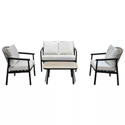 cumpără Mobilier pentru grădină Deco Set Terasa Eden Grey+Dark Brown Legs în Chișinău 