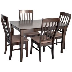 cumpără Set masă și scaune Evelin di Costacurta стол HV-27V Chocolate + 4 стула Wenyi Chocolate/Ekea12 Dark Brown în Chișinău 