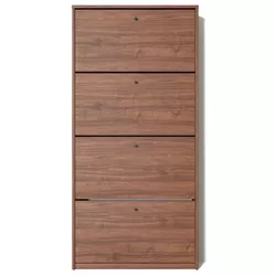 купить Полка для обуви Fabrik Home Тумба для обуви 4 дверцы / 800 орех каменный в Кишинёве 