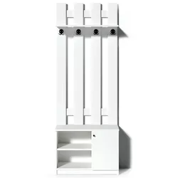 купить Мебель для прихожей Fabrik Home Tina (700x1900x330) Белый ясень в Кишинёве 