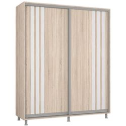 купить Шкаф Mobildor-Lux Арон с раздвижными дверями с планками (180x60x220H см) Sonoma в Кишинёве 