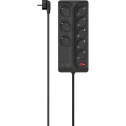 купить Фильтр электрический Hama 223162 Power Strip, 8-Way, Overvoltage Protection, Switch, 1.5M, Black в Кишинёве 